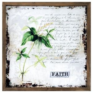 Tablou pe pânză cu ramă din lemn Faith, 40 x 40 x 2, 5 cm imagine