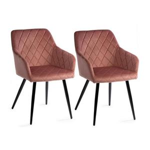 SET 2x scaun de sufragerie RICO roz imagine