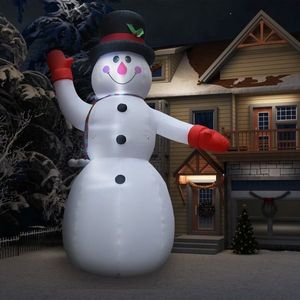 vidaXL Om de zăpadă gonflabil pentru Crăciun cu LED, IP44, 600 cm, XXL imagine