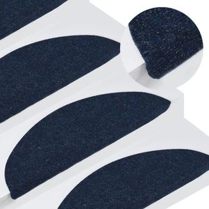 vidaXL Covorașe scări autoadezive, 15 buc., albastru, 65x26 cm imagine