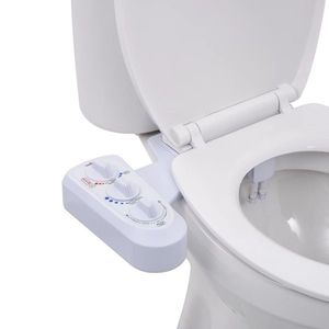 vidaXL Accesoriu bideu scaun toaletă, apă rece & caldă, două duze imagine