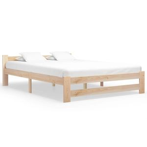 vidaXL Cadru de pat, 140 x 200 cm, lemn masiv de pin imagine