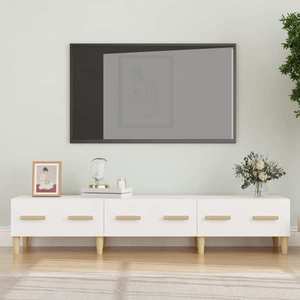 vidaXL Comodă TV, alb, 150x34, 5x30 cm, lemn compozit imagine