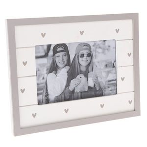 Ramă foto din lemn So much hearts, alb, 22, 22 x 17 cm imagine