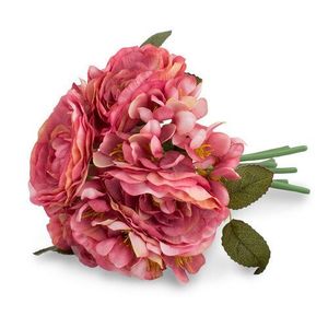Buchet flori artificiale Camelii roz, 19 x 25 cm imagine
