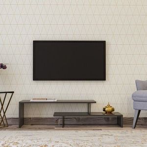 Comoda TV Ovit, Kalune Design, 120x30x45 cm, negru/antracit imagine