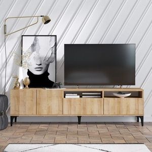 Comoda TV Ross, Emerald, 180x35x52 cm, natural imagine