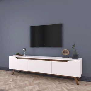 Comoda TV D1 - 794, Rani, 180x35x48.6 cm, alb/natural imagine