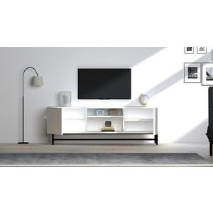 Comoda TV Tugi, Puqa Design, 150x36.8x50 cm, alb imagine