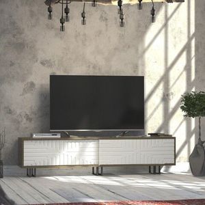 Comoda TV Askal, Zena Home, 180x35x47.4 cm, natural/alb imagine