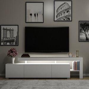 Comoda TV Beliz, Inarch, 192x37x53 cm, alb imagine
