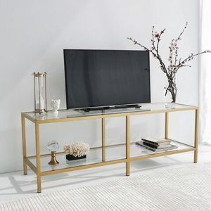 Comoda TV Basic, Neostill, 130x40x45 cm, auriu imagine