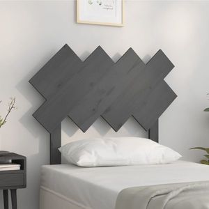 vidaXL Tăblie de pat, gri, 92x3x81 cm, lemn masiv de pin imagine