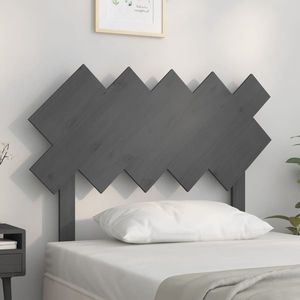 vidaXL Tăblie de pat, gri, 104x3x80, 5 cm, lemn masiv de pin imagine