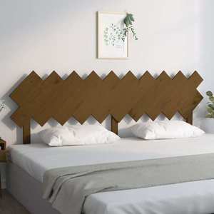 vidaXL Tăblie de pat, maro miere, 196x3x80, 5 cm, lemn masiv de pin imagine