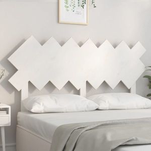 vidaXL Tăblie de pat, alb, 151, 5x3x81 cm, lemn masiv de pin imagine