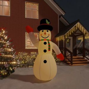 vidaXL Om de zăpadă gonflabil pentru Crăciun cu LED-uri, 455 cm imagine