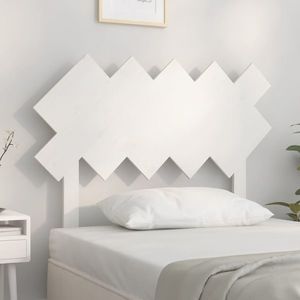 vidaXL Tăblie de pat, alb, 104x3x80, 5 cm, lemn masiv de pin imagine
