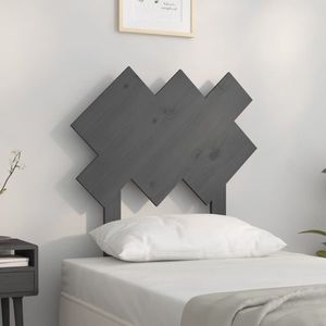 vidaXL Tăblie de pat, gri, 72, 5x3x81 cm, lemn masiv de pin imagine