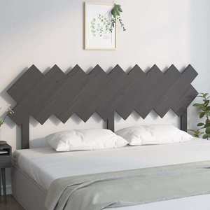 vidaXL Tăblie de pat, gri, 178x3x80, 5 cm, lemn masiv de pin imagine
