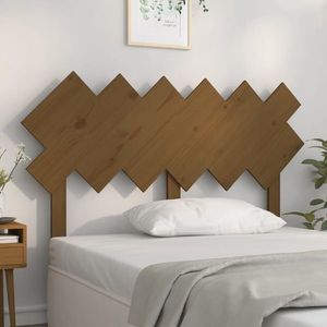 vidaXL Tăblie de pat, maro miere, 132x3x81 cm, lemn masiv de pin imagine