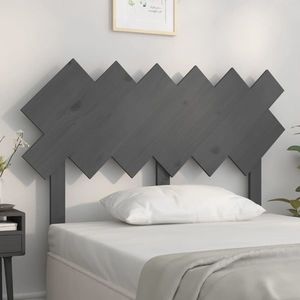vidaXL Tăblie de pat, gri, 122, 5x3x80, 5 cm, lemn masiv de pin imagine
