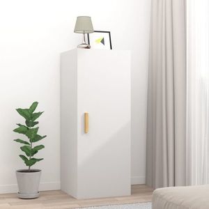 vidaXL Dulap de perete, alb, 34, 5x34x90 cm, lemn compozit imagine