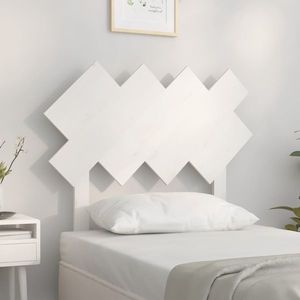 vidaXL Tăblie de pat, alb, 92x3x81 cm, lemn masiv de pin imagine