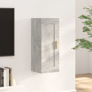 vidaXL Dulap de perete, gri beton, 35x34x90 cm, lemn compozit imagine