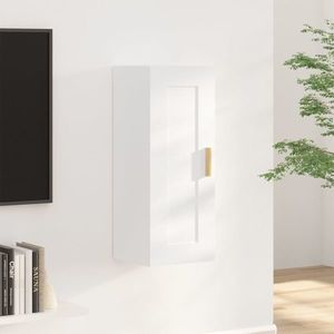 vidaXL Dulap de perete, alb, 35x34x90 cm, lemn prelucrat imagine