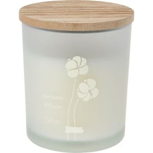 Lumânare în borcan de sticlă Flora home Cotton, 8, 8 x 10 cm imagine