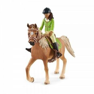 Figurină Schleich 42542 Sarah cu articulațiimobile și cal Mystery imagine