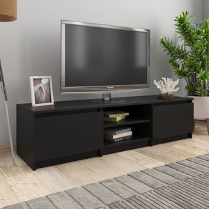 vidaXL Comodă TV, negru, 140 x 40 x 35, 5 cm, PAL imagine