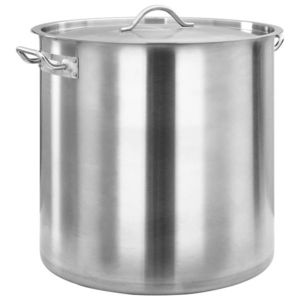 vidaXL Oală de supă, 45 x 45 cm, oțel inoxidabil, 71 L imagine