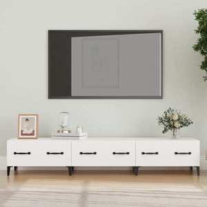 vidaXL Comodă TV, alb, 150x34, 5x30 cm, lemn prelucrat imagine