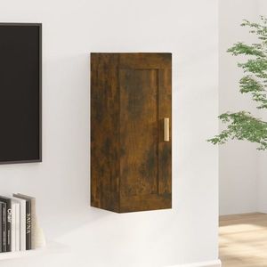 vidaXL Dulap de perete, stejar fumuriu, 35x34x90 cm, lemn prelucrat imagine