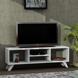 Comoda TV, Wooden Art, Yaren White, 125x41x29.5 cm imagine