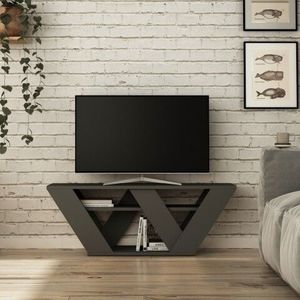 Comoda TV, Homitis, Pipralla - Anthracite, 40x110x30 cm imagine