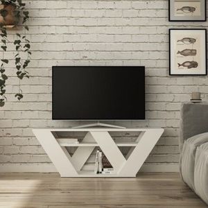 Comoda TV, Homitis, Pipralla - White, 40x110x30 cm imagine