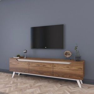 Comoda TV D1 - 795, Wren, 180 x 35 x 48.6 cm, walnut/white imagine