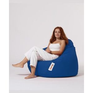 Fotoliu puf, Bean Bag, Ferndale Premium XXL, 115 x 130 cm, poliester impermeabil, albastru imagine
