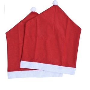 Set 2 huse spatar scaun Xmas hat, 48x60 cm, poliester, rosu imagine