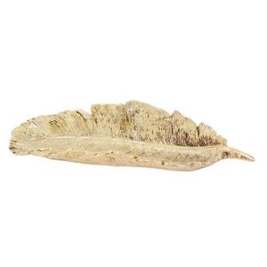 Platou Feather, 25x10x3 cm, poliston, auriu imagine