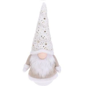 Decoratiune luminoasa Gnome w hat w stars, 17x13x43 cm, poliester, roz imagine