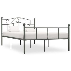 vidaXL Cadru de pat, gri, 160 x 200 cm, metal imagine