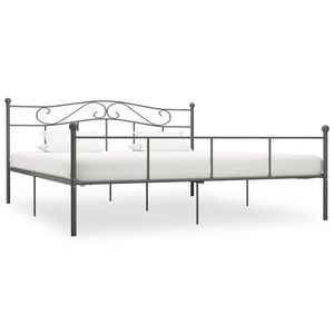 vidaXL Cadru de pat, gri, 180 x 200 cm, metal imagine