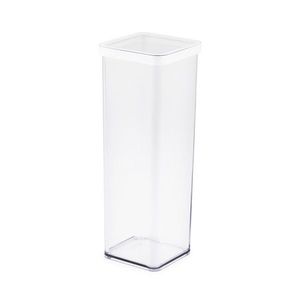 Cutie depozitare plastic patrata transparenta cu capac alb Rotho Loft 2 L imagine