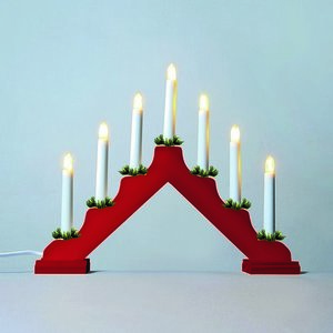 Sfeșnic Advent LED Filament, roșu imagine
