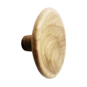 Buton din lemn pentru mobila Disc Wood, finisaj stejar, D 50 mm imagine
