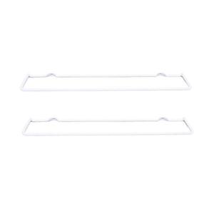 Set 2 suporturi capace oale Tapa, montabil pe usa dulap bucatarie, 34 x 5 cm, alb imagine